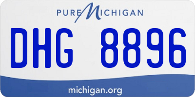 MI license plate DHG8896