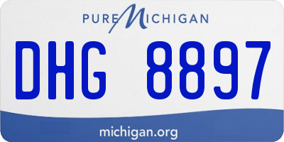 MI license plate DHG8897