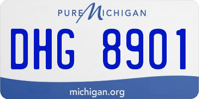 MI license plate DHG8901