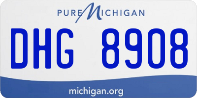 MI license plate DHG8908