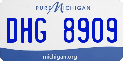 MI license plate DHG8909