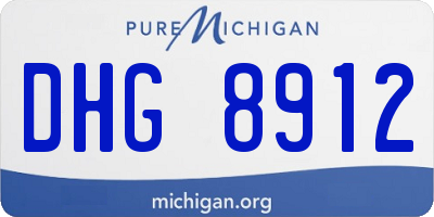 MI license plate DHG8912