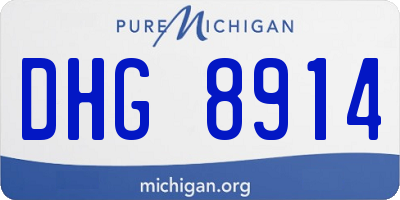 MI license plate DHG8914