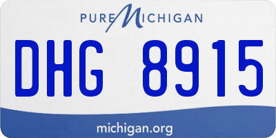 MI license plate DHG8915