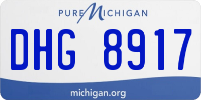 MI license plate DHG8917
