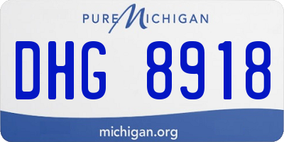 MI license plate DHG8918