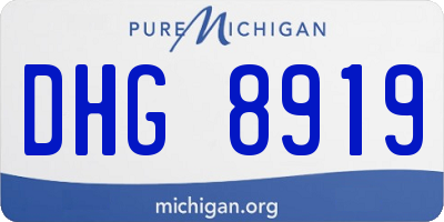 MI license plate DHG8919