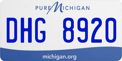 MI license plate DHG8920