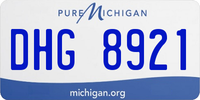 MI license plate DHG8921