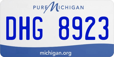 MI license plate DHG8923