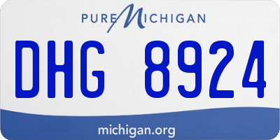 MI license plate DHG8924