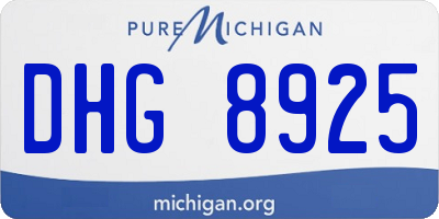 MI license plate DHG8925