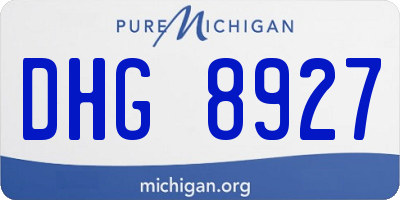 MI license plate DHG8927