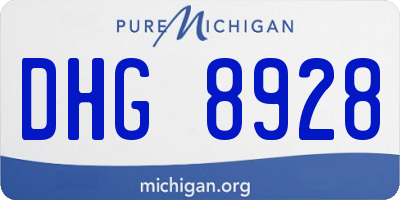 MI license plate DHG8928
