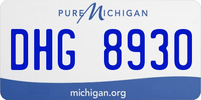 MI license plate DHG8930
