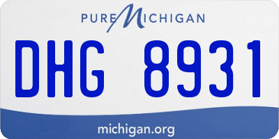 MI license plate DHG8931
