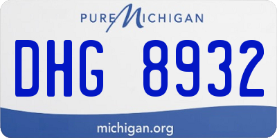 MI license plate DHG8932