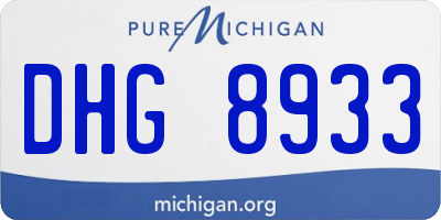 MI license plate DHG8933