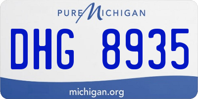 MI license plate DHG8935