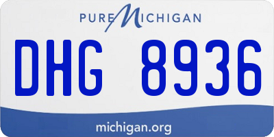 MI license plate DHG8936