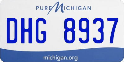 MI license plate DHG8937
