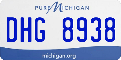 MI license plate DHG8938