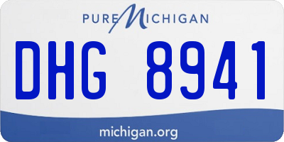 MI license plate DHG8941