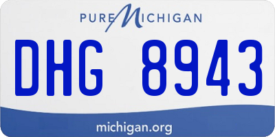 MI license plate DHG8943