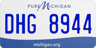 MI license plate DHG8944