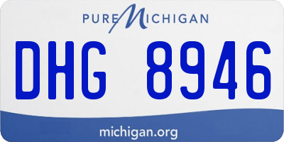 MI license plate DHG8946