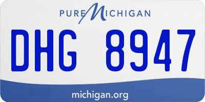 MI license plate DHG8947