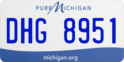 MI license plate DHG8951