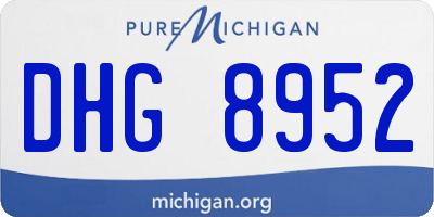 MI license plate DHG8952
