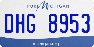 MI license plate DHG8953