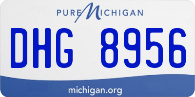 MI license plate DHG8956