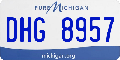 MI license plate DHG8957