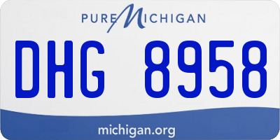 MI license plate DHG8958
