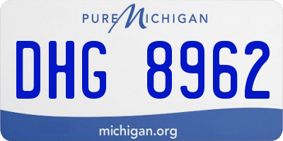 MI license plate DHG8962