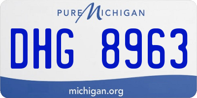 MI license plate DHG8963