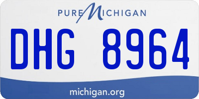 MI license plate DHG8964