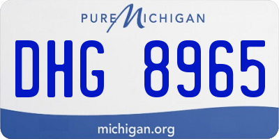 MI license plate DHG8965