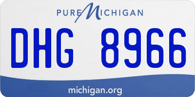 MI license plate DHG8966
