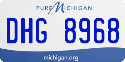 MI license plate DHG8968