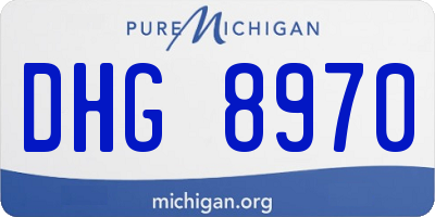 MI license plate DHG8970