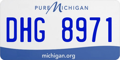 MI license plate DHG8971