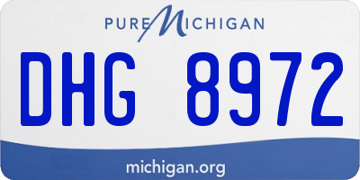 MI license plate DHG8972