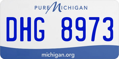 MI license plate DHG8973