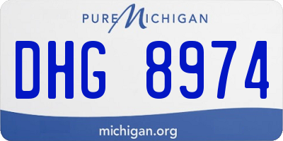 MI license plate DHG8974