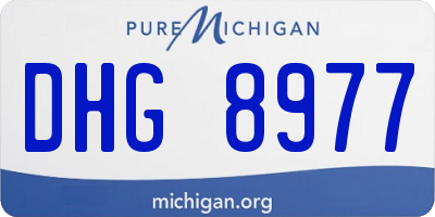 MI license plate DHG8977