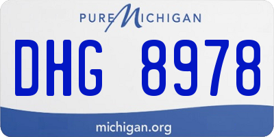 MI license plate DHG8978